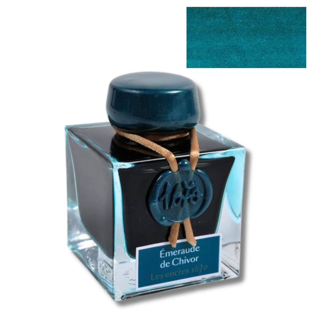 Herbin 1670 Anniversary Inks With Gold Shimmer